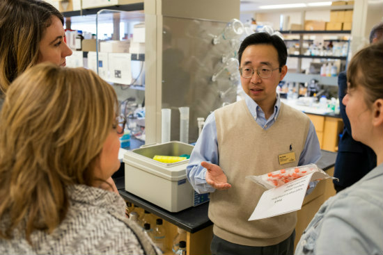 Ken Cheng leads tour of his lab